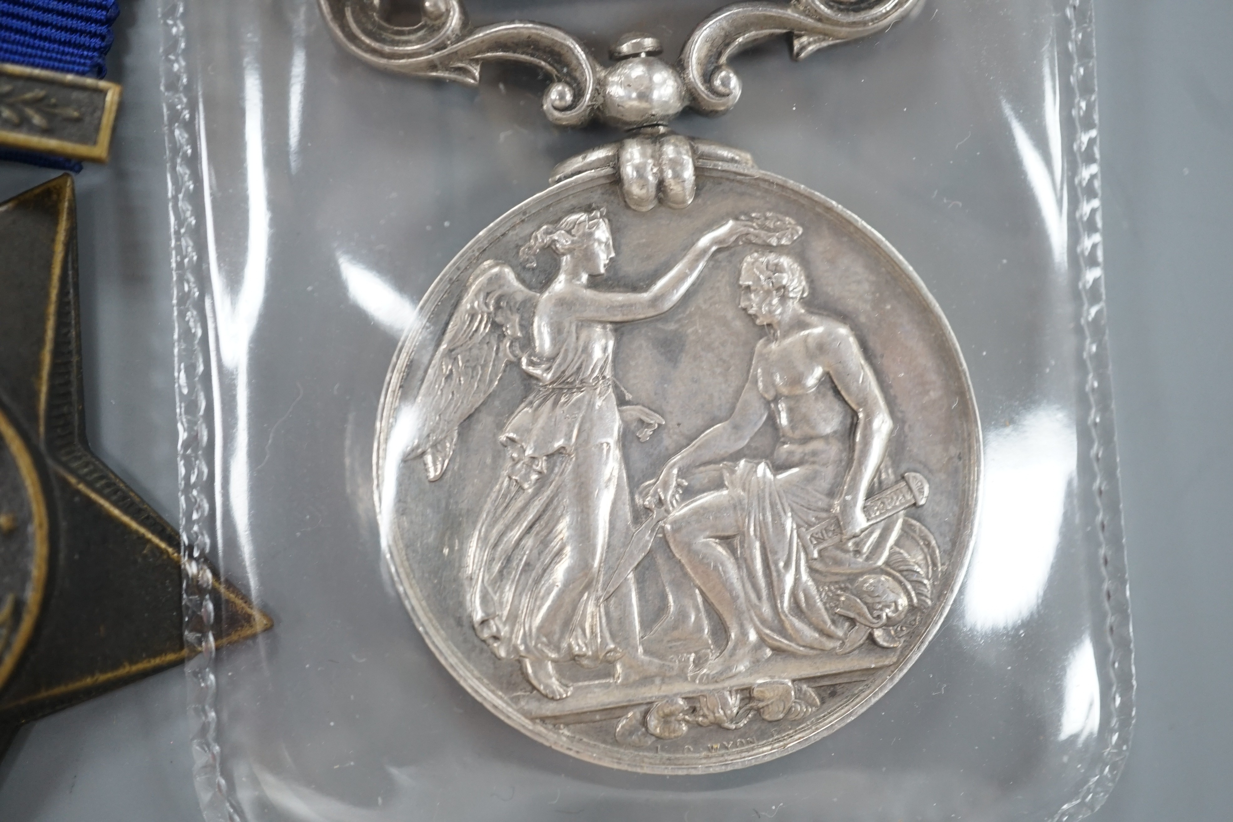 An India GSM with Burma 1885-7 clasp to 1167 Clr. Sergt. Doidge (or Dadge) 2d. Bn. L’pool R. together with a Turkish medal for the Crimean war and a Khedive’s bronze star (1882)